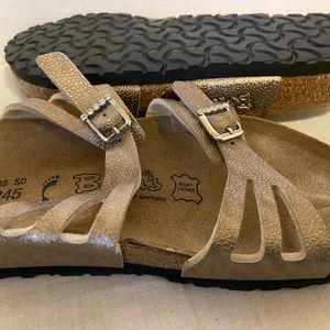 Birkie's Gold Leather Sandals Size 38